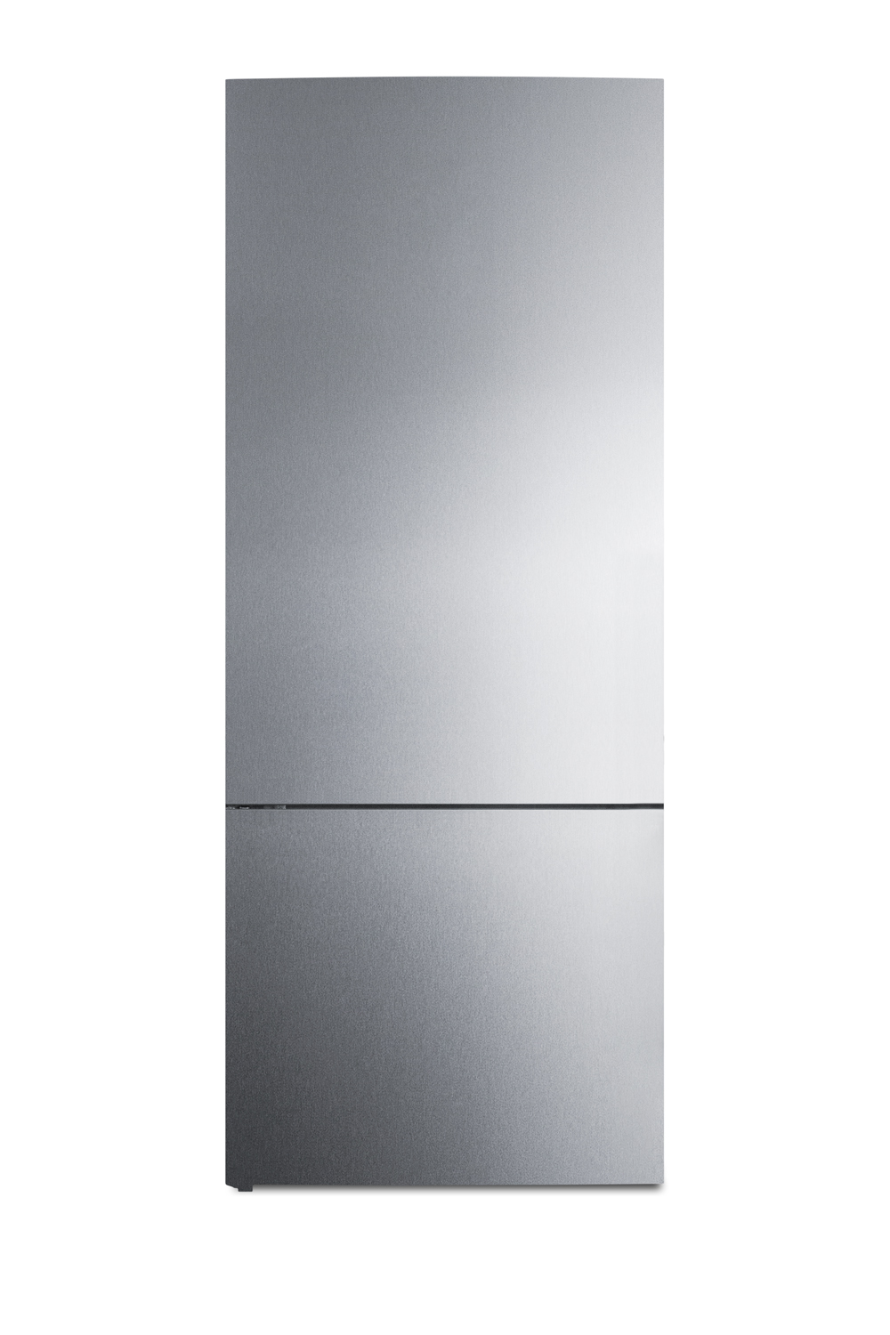 Frost-free ENERGY STAR certified bottom freezer refrigerator in stainless steel with digital controls and a counter depth fit